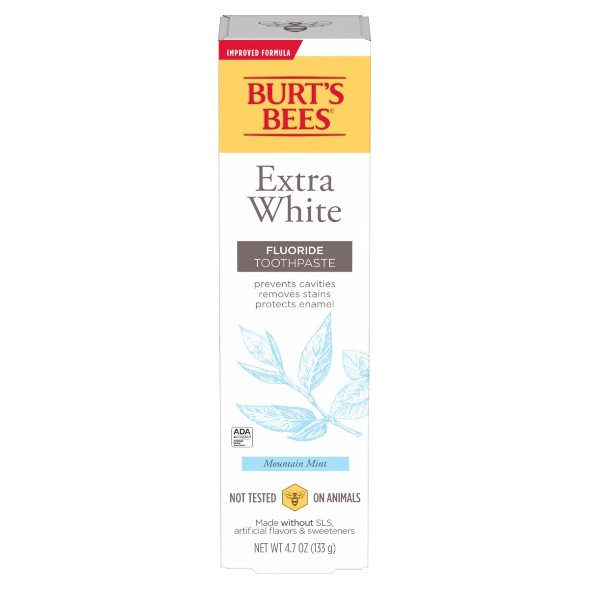 Extra White Fluoride Natural Toothpaste Mountain Mint