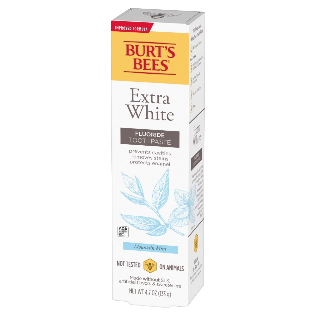 Extra White Fluoride Natural Toothpaste Mountain Mint